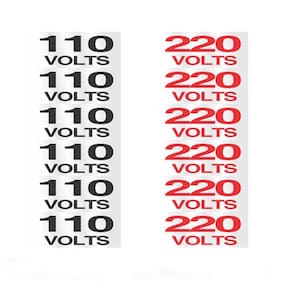 Placa Alumínio Etiqueta de Voltagem 110 e 220V, 12x12