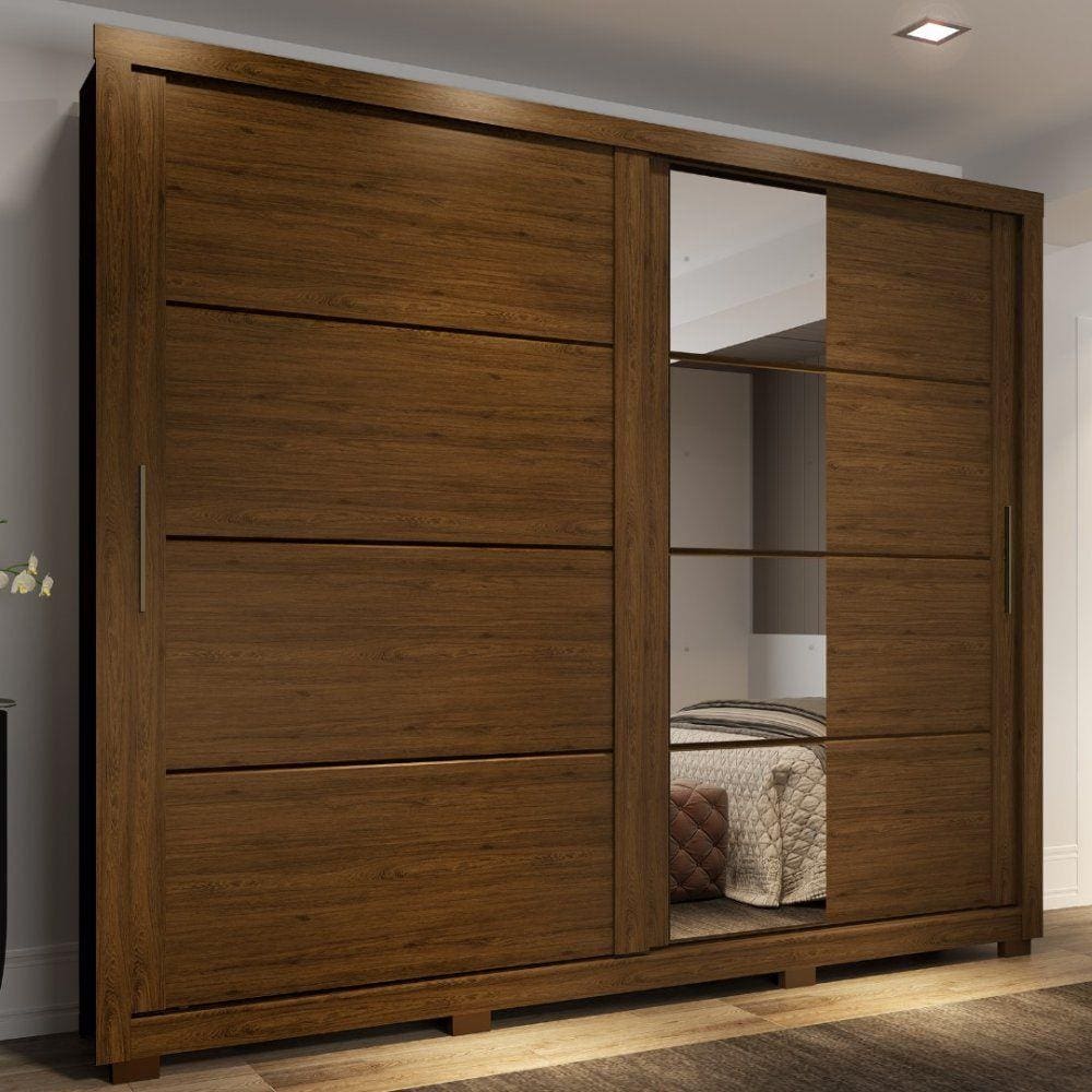 Guarda Roupa Casal com Espelho 2 Portas 4 Gavetas Palace Henn