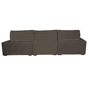 Sofá Retrátil e Reclinável 3,82m com Molas Ensacadas Cama Inbox Gold Tecido Suede Velusoft