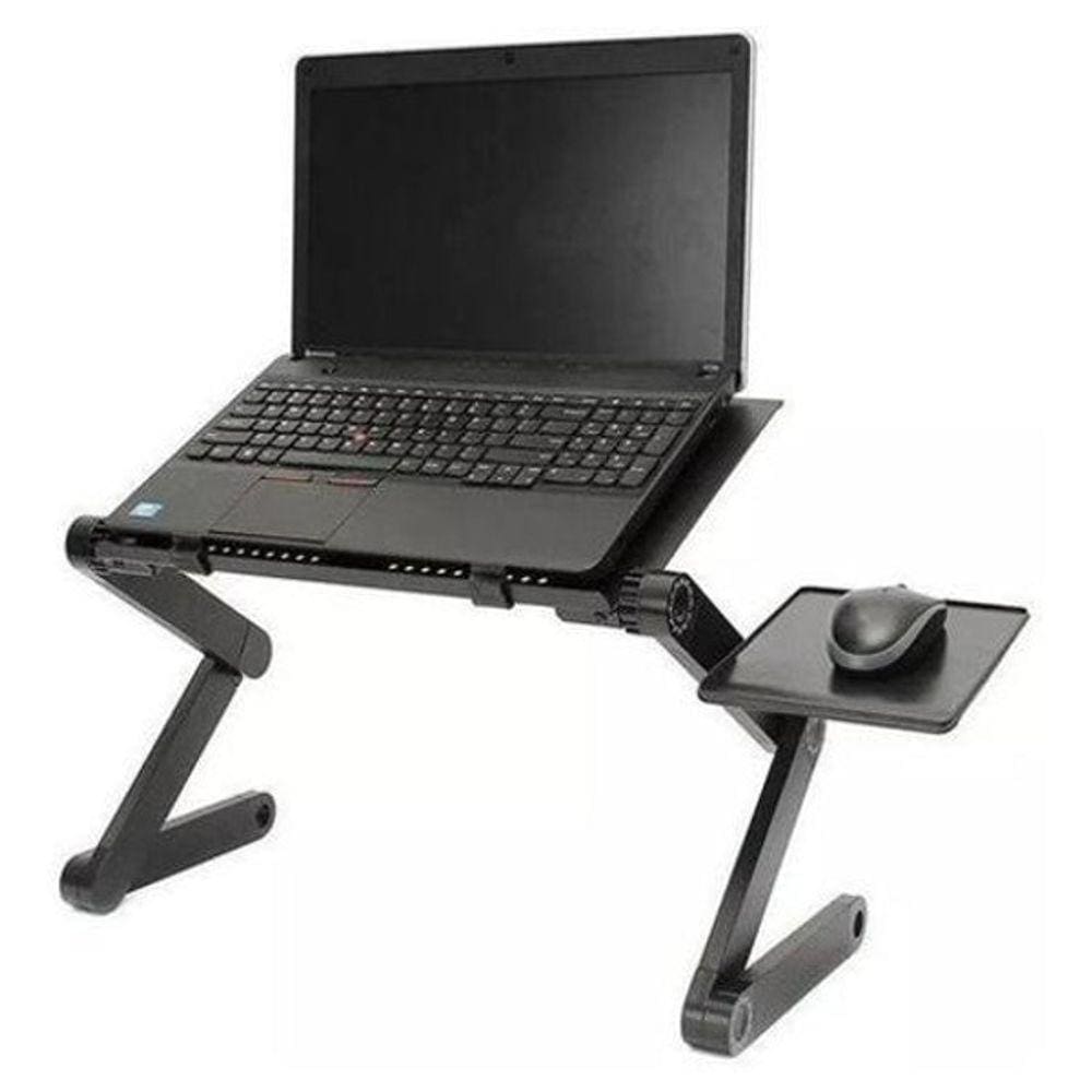 Mesa Notebook Multifuncional Alumínio Com Cooler T8
