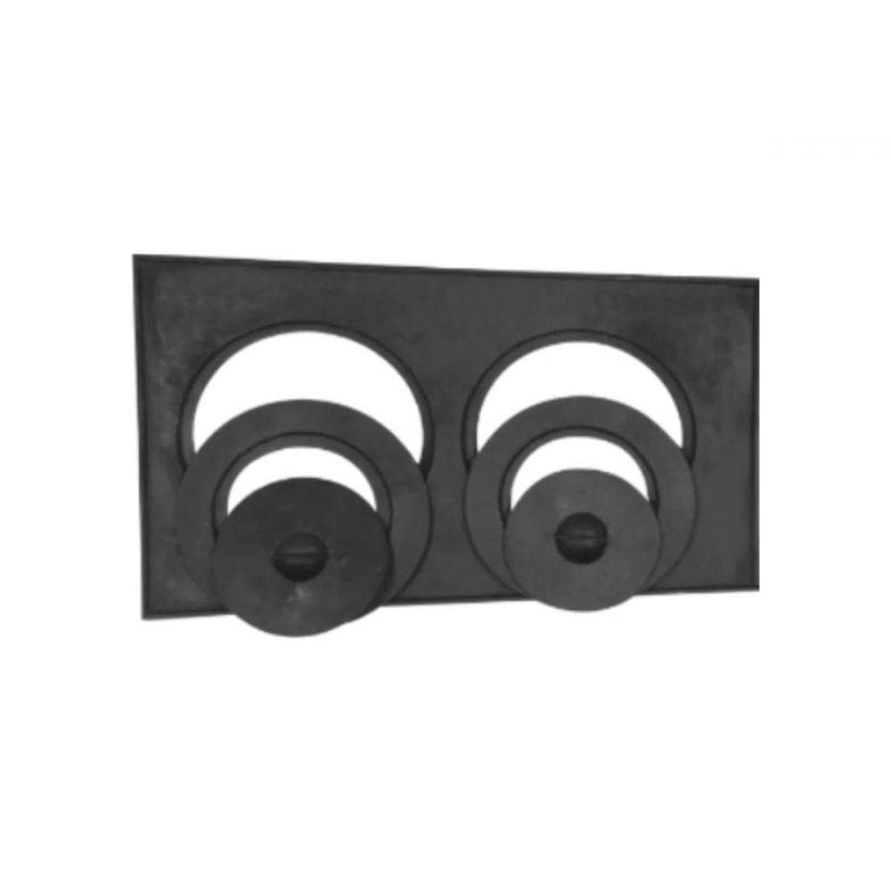 Chapa Redução Fogão a Lenha 2 Furos com Tampa 32x54x29cm