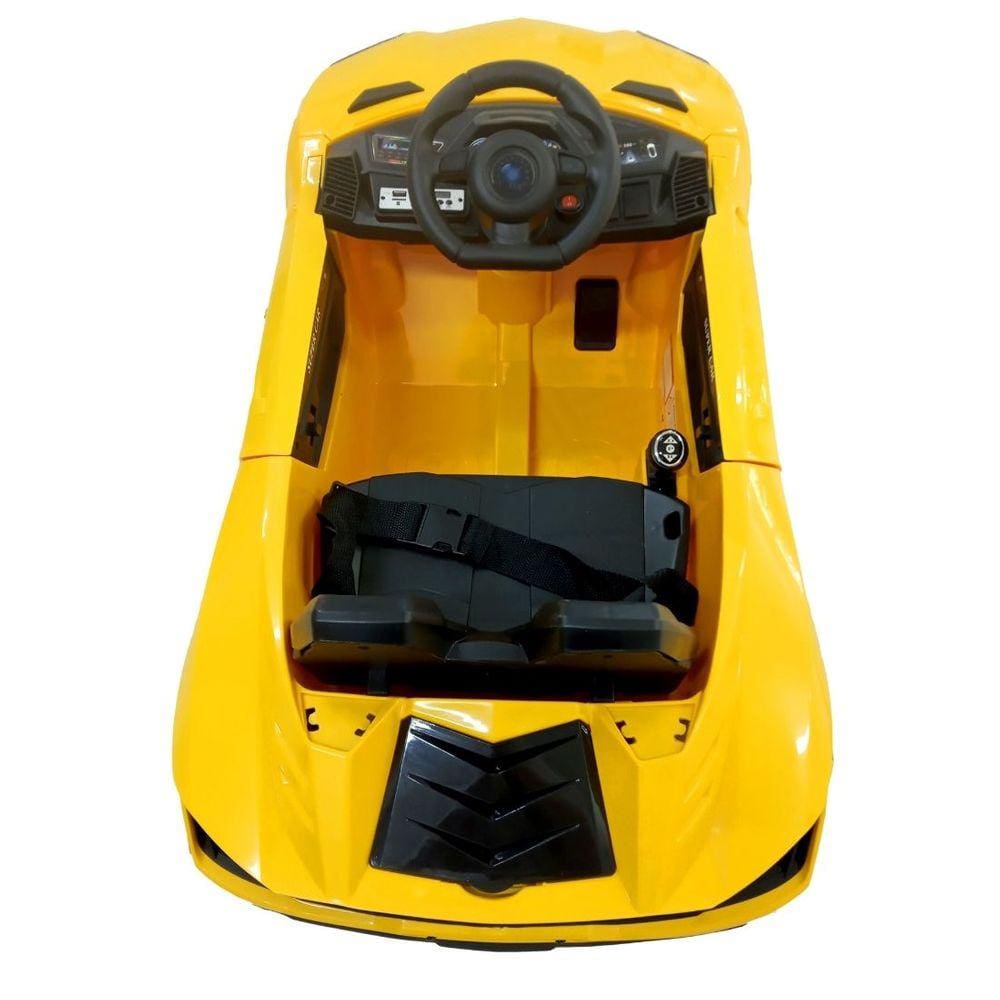 Carrinho Motor Elétrico Infantil Bateria 6V Esportivo Amarelo