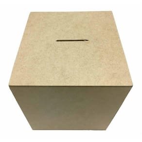 Caixa Cubo Cofre G Mdf Liso 14X14X14 Cm