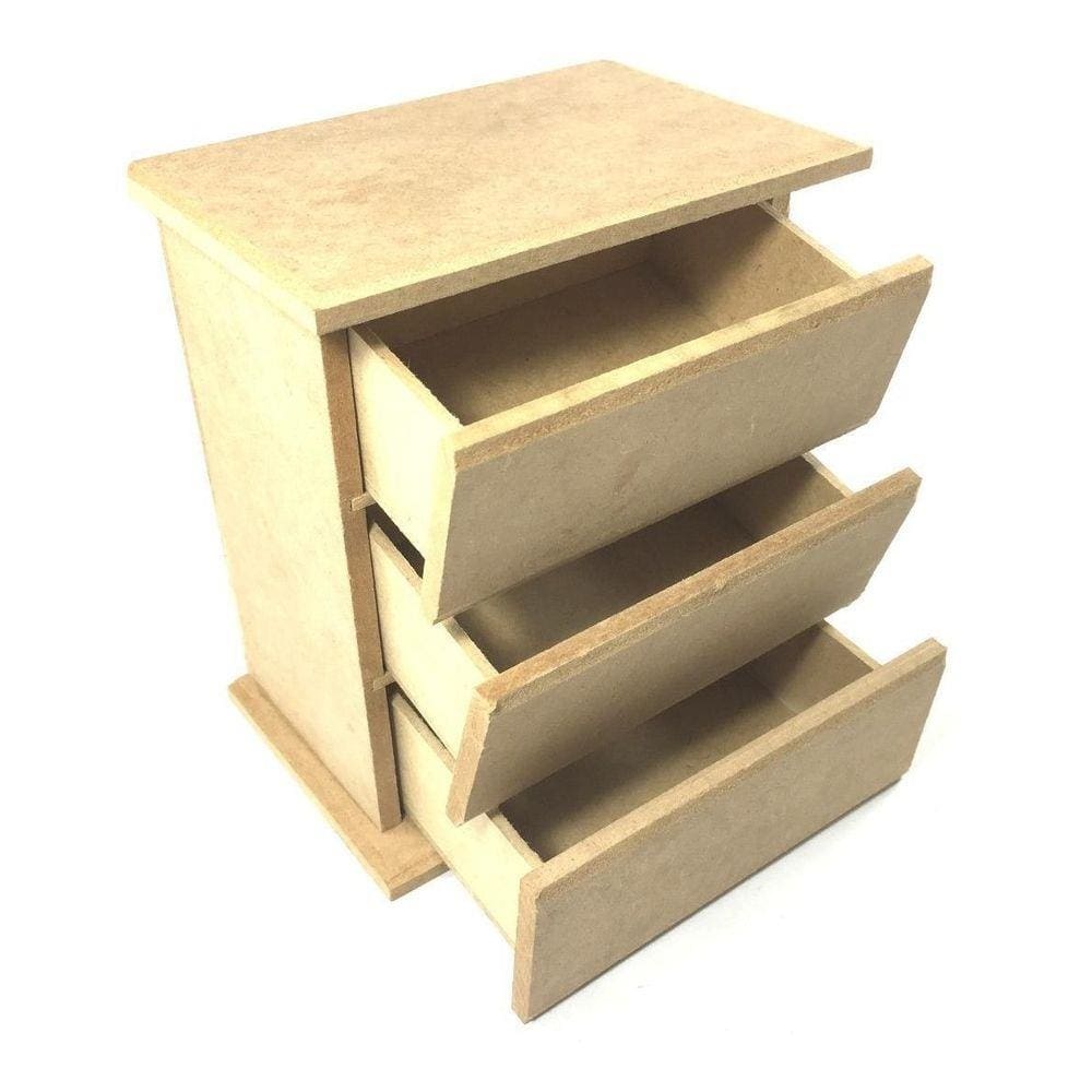 Mini Cômoda Mdf Porta Jóias Com 3 Gavetas