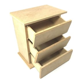 Mini Cômoda Mdf Porta Jóias Com 3 Gavetas
