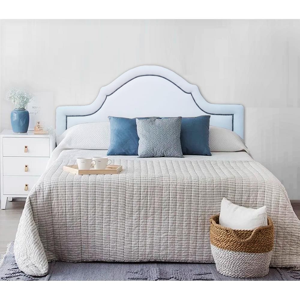 Cabeceira Estofada Provençal Luxo com Tachas - King