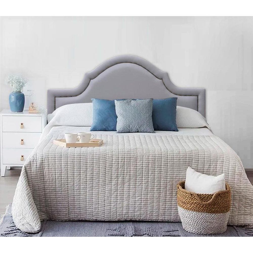 Cabeceira Estofada Provençal Luxo com Tachas - King