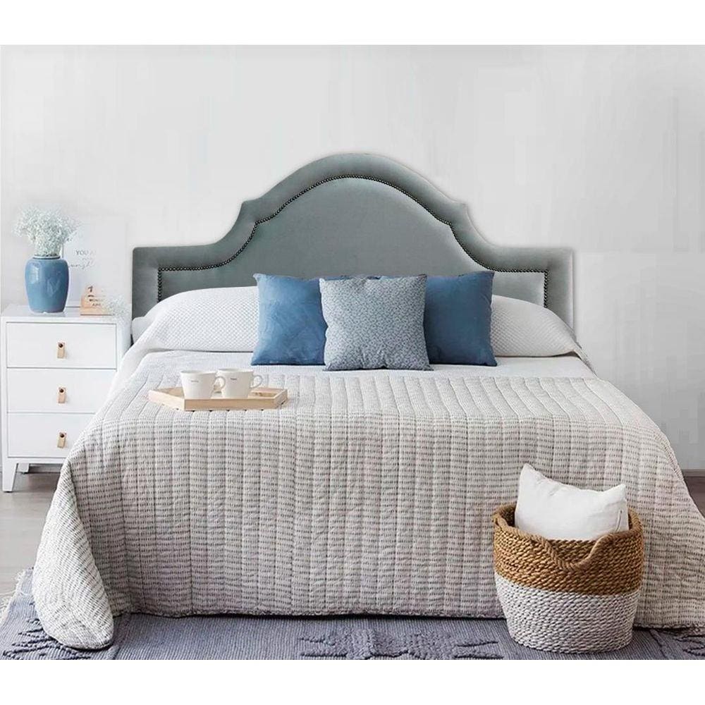 Cabeceira Estofada Provençal Luxo com Tachas - King