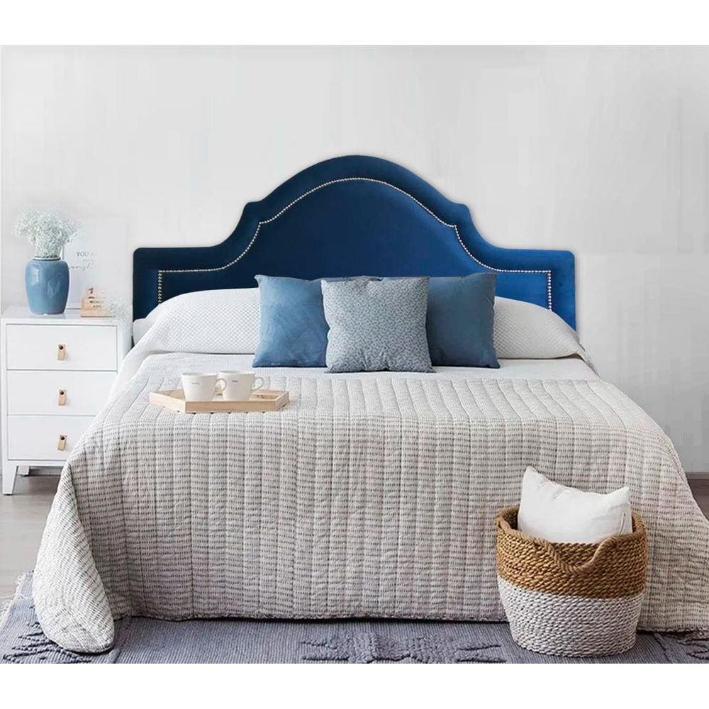 Cabeceira Estofada Provençal Luxo com Tachas - King