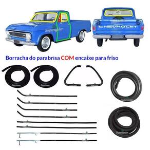 Kit Borracha Porta Parabrisa Canaleta Pestan A10 C10 D10 C14
