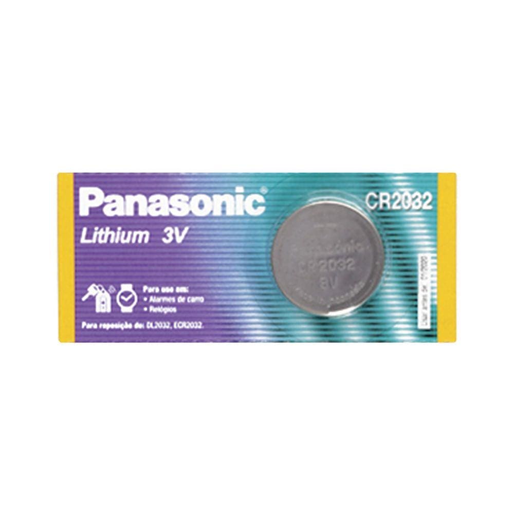 Bateria Panasonic de Lithium Botão CR2032 3V