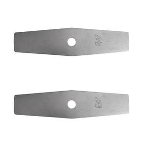 Kit 2 Facas Lâminas 2 Pontas Roçadeira 350mm furo 1" pintada 1,7mm