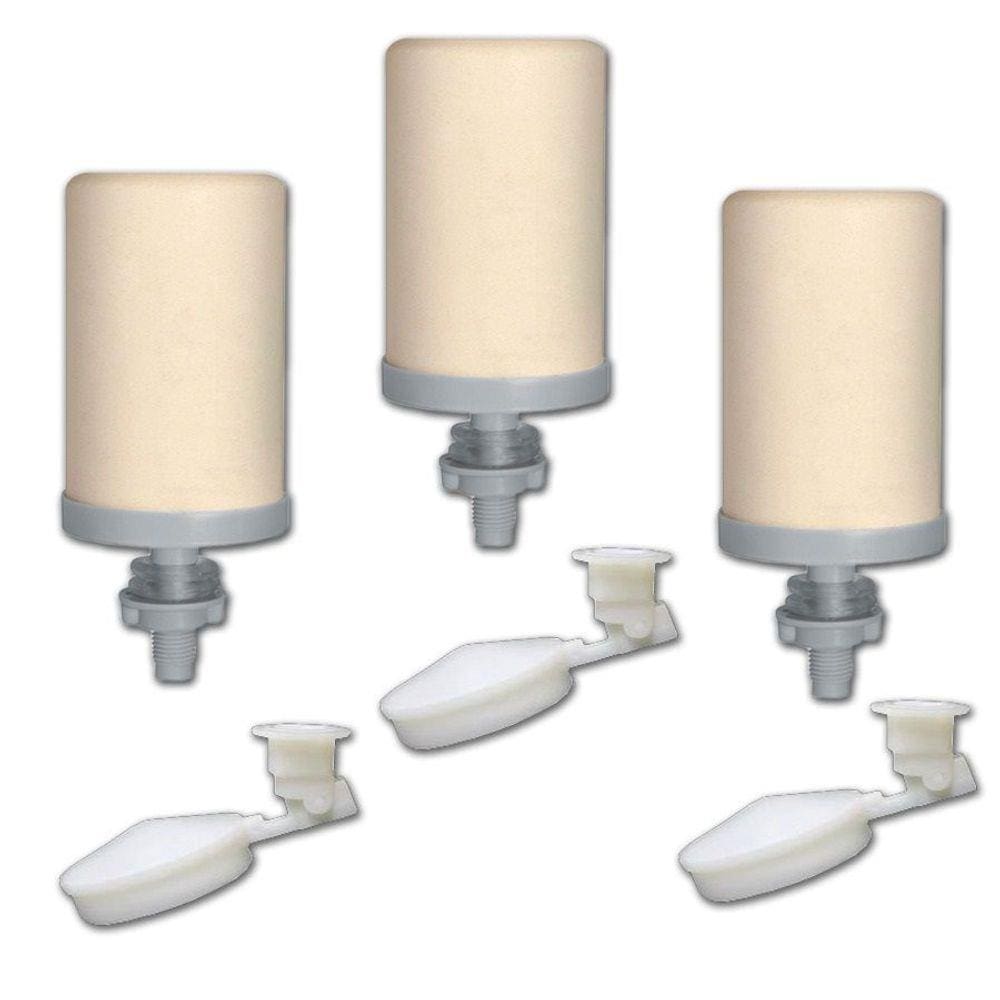 3 Velas Esterilizante Tripla Ação + 3 Boias Stefani para Filtros de Barro