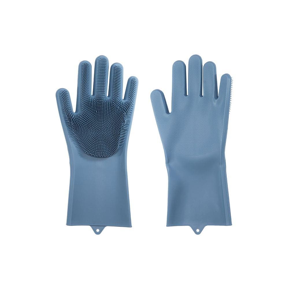 Par De Luvas Para Limpeza Azul