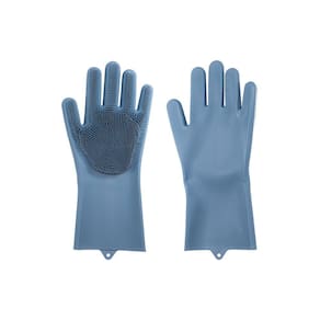 Par De Luvas Para Limpeza Azul