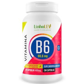 Vitamina B6 Concentrada Piridoxina 60 cápsulas
