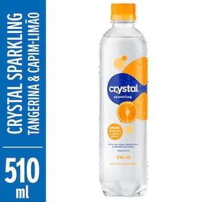 Água Saborizada Crystal Sparkling Sabor Tangerina e Capim Limão 510ml