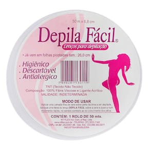 Depilador Depila Fácil Lenços Rolo