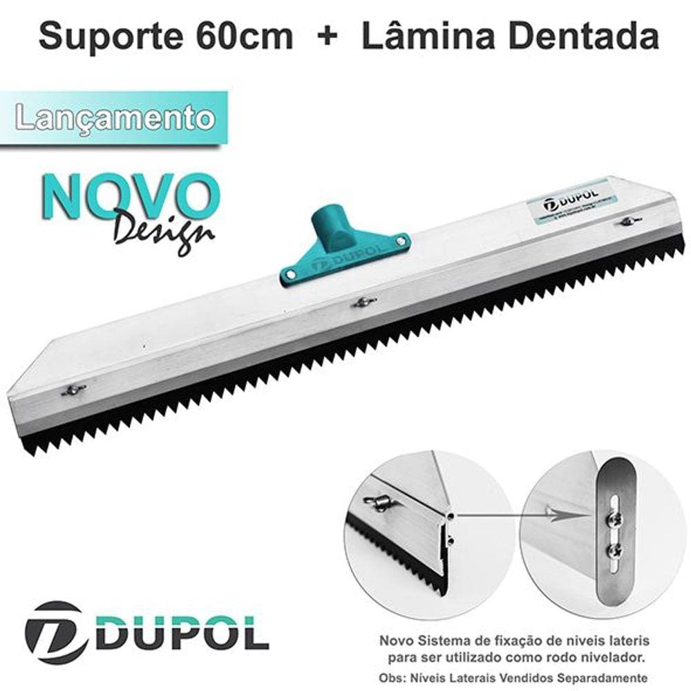 Rodo Dentado 60cm Alumínio Reforçado + Lâmina Dentada 60cm