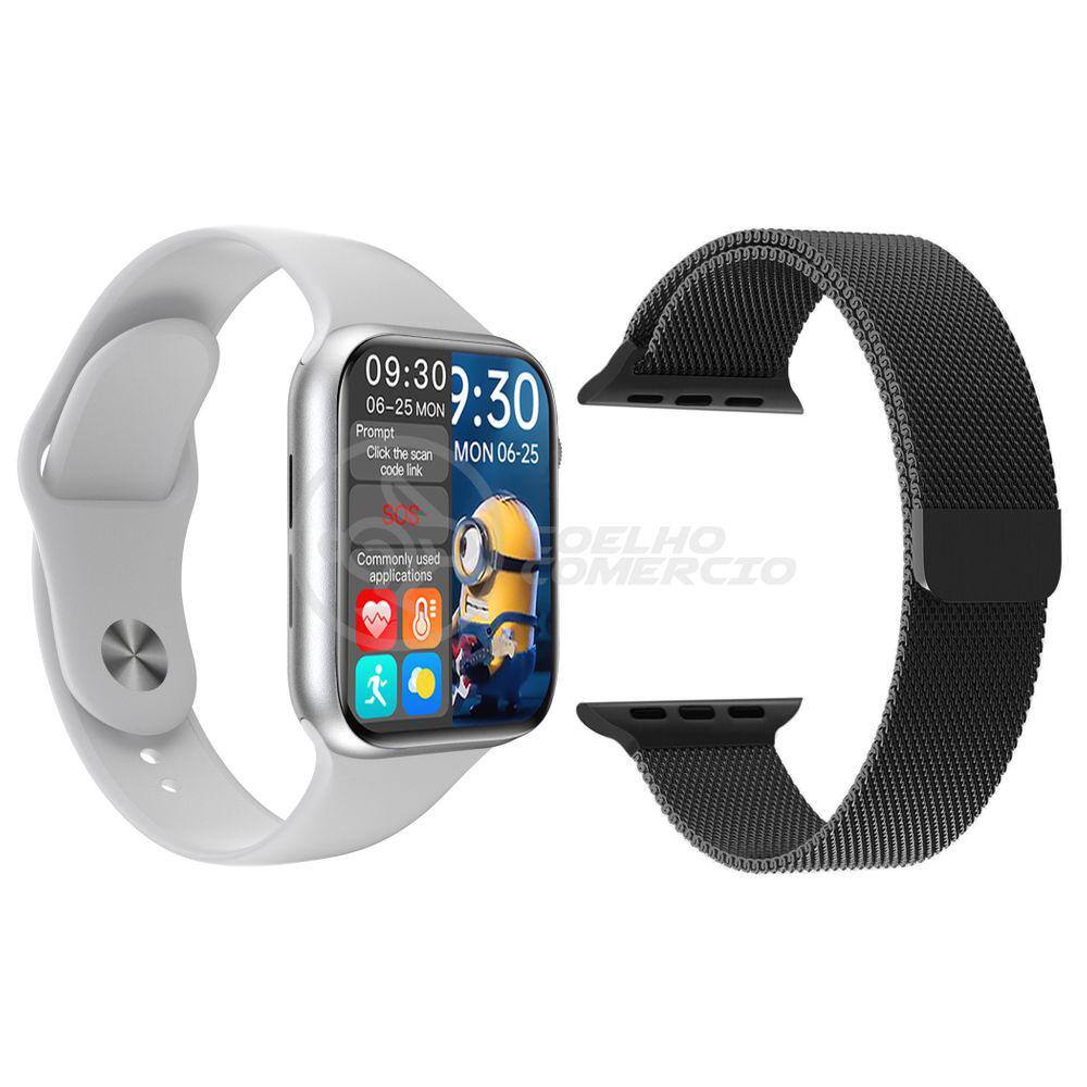 smartwatch preto e branco