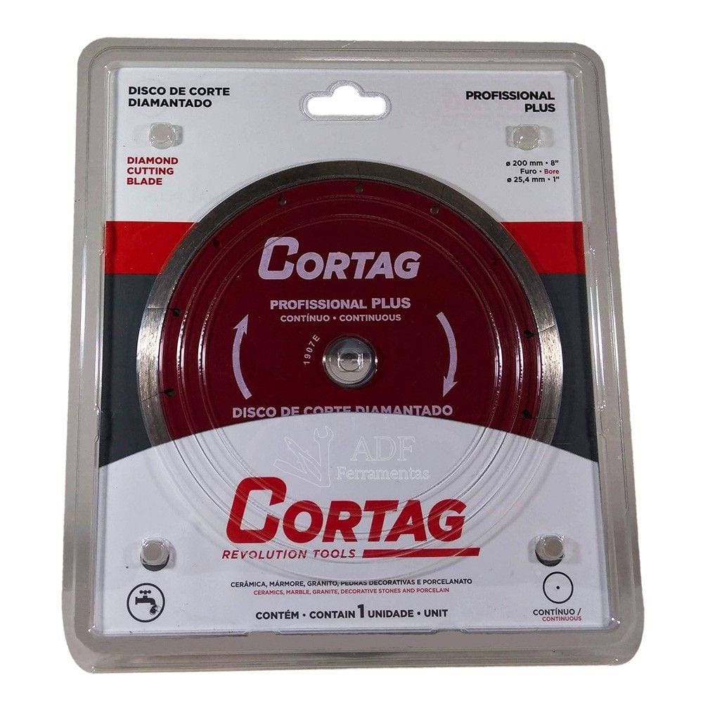 Disco De Corte Diamantado Liso Prof. Plus 200MM X F. 25.4 Cortag