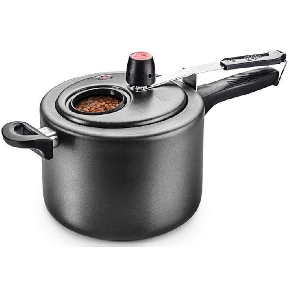 Panela De Pressão 4.5L Com Visor Mta Grafite