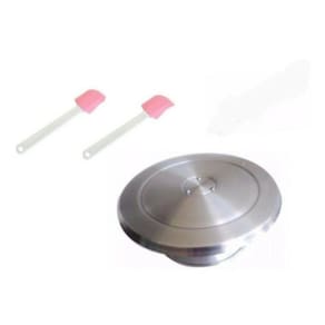Bailarina P/ Confeitar Giratória Grande + 2 Espátulas Rosa