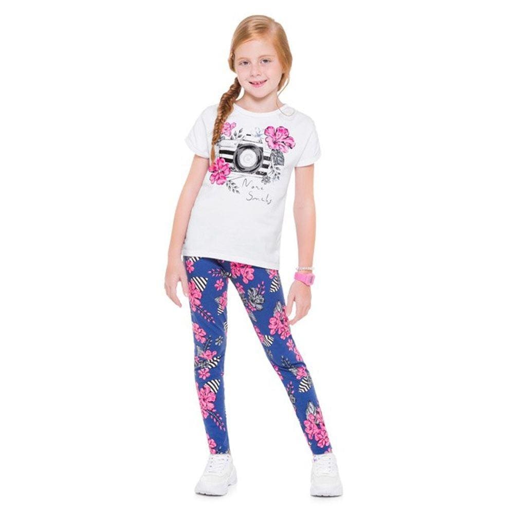 Conjunto Infantil Feminino Blusa + Legging Kyly