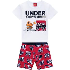 Conjunto Infantil Masculino Camiseta Com Bermuda Kyly