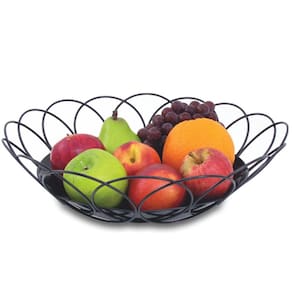 Fruteira Legumeira Argola Porta Fruta Verdura Bancada Mesa Preta