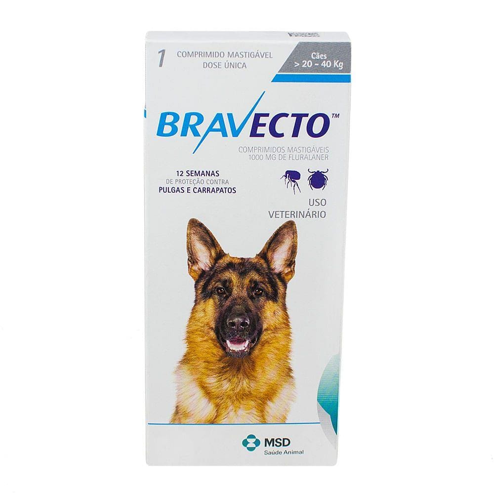 Bravecto para Cães entre entre 20 e 40kg