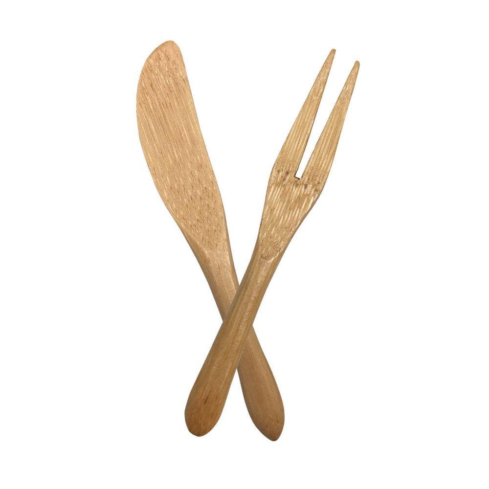 Conjunto De Mini Talheres De Bambu - Oikos