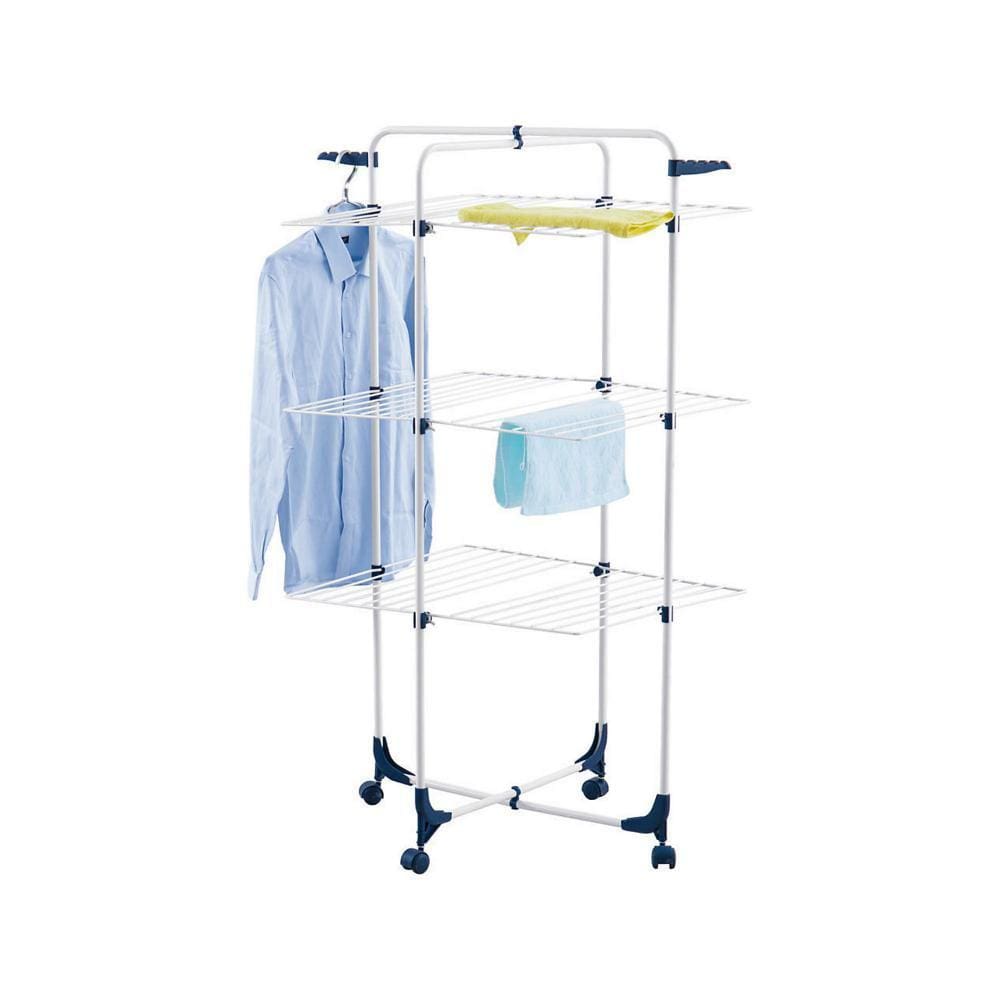 Varal Torre em Aço 3 Rack 70x65x136cm