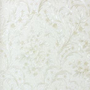 Papel de Parede Lavável Floral e Arabesco Off-White (Brilho e Leve Relevo) + Cola Para Aplicação - Dolce Vita |94501