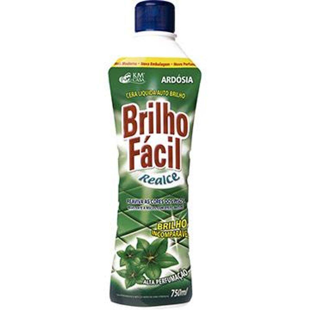 Cera Liquida Brilho Fácil Ardosia 750ml - Embalagem c/ 12 Unidades