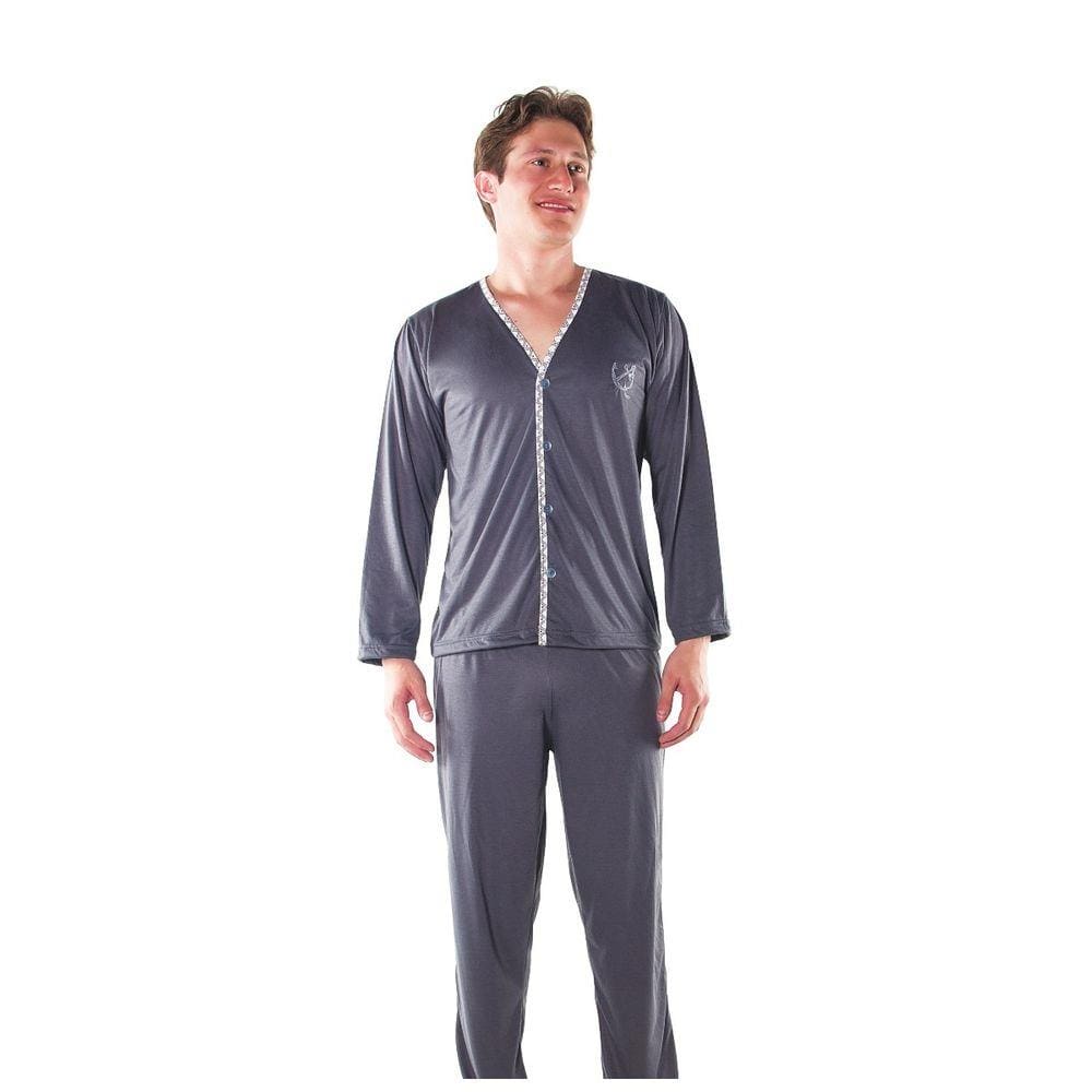 Pijama Longo Adulto Linha Masculino Bordado