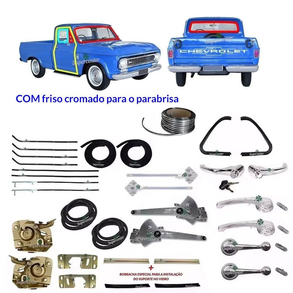 Kit Restauração Borracha Fechadura Capo A10 C10 D10 64 / 78