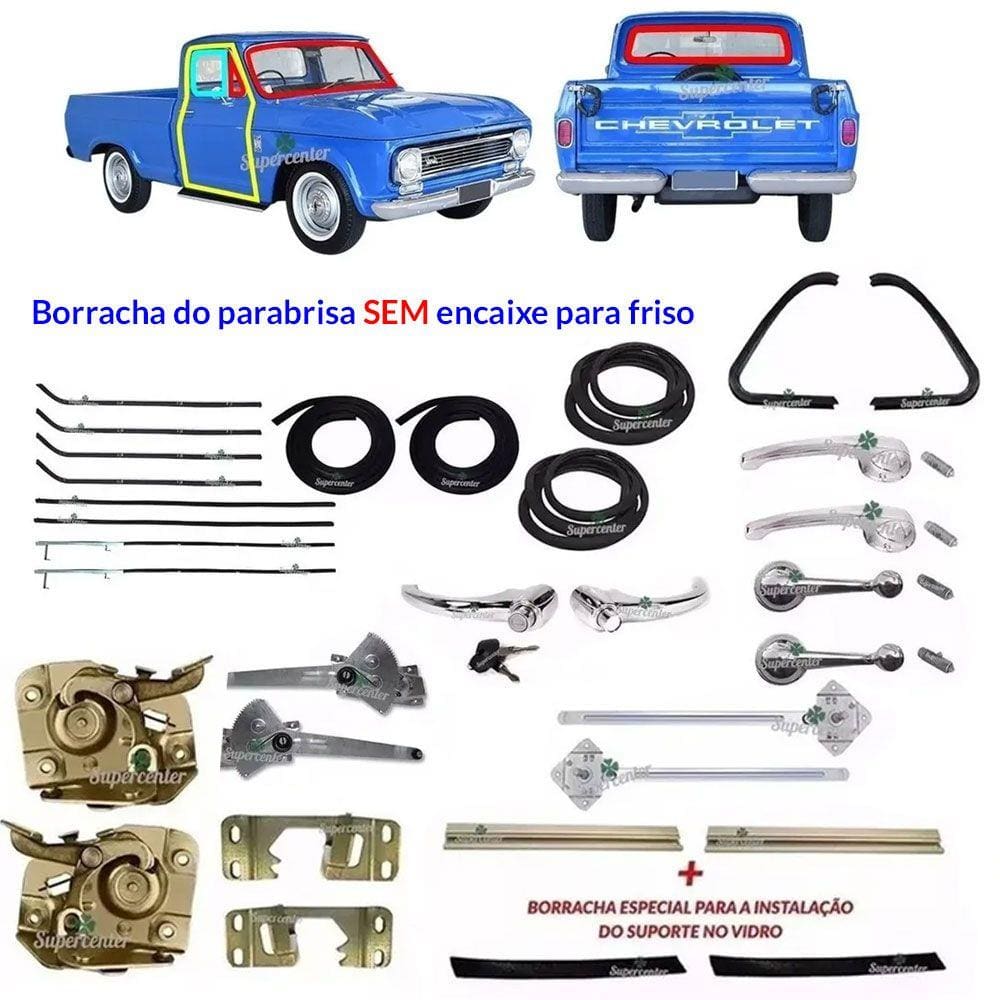 Kit Restauração Borracha Fechadura Capo A10 C10 D10 64 A 78