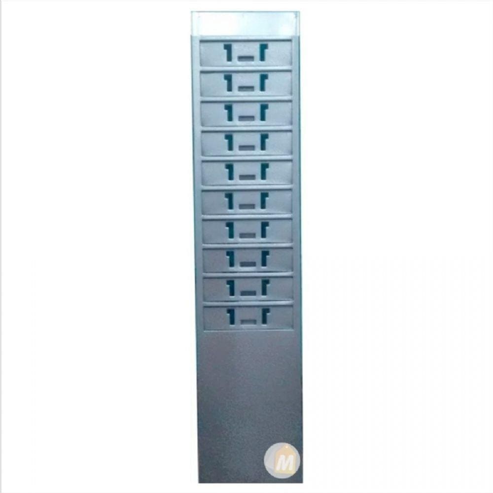 Chapeira porta cartão 10 lugares - cinza - 3x11x46