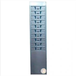 Chapeira porta cartão 10 lugares - cinza - 3x11x46