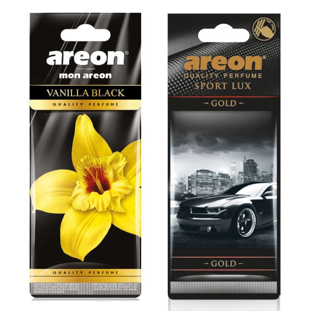2 Perfumes Pra Carro Cheirinho Areon Vanilla Black, S.L.Gold