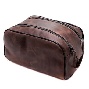 Necessaire Masculina Pier 15 Couro Fóssil Café NAB-004