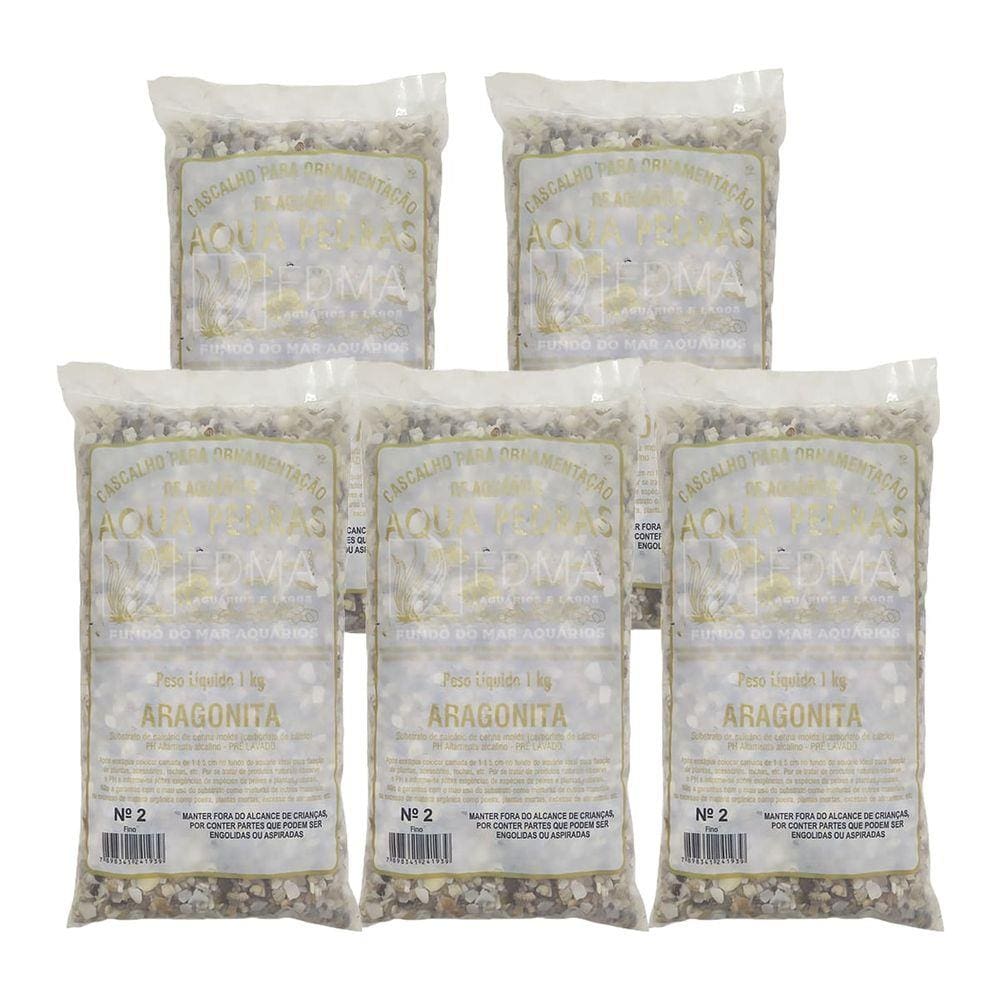 Substrato Aragonita para Aquários e Jardins N°2 - 5kg