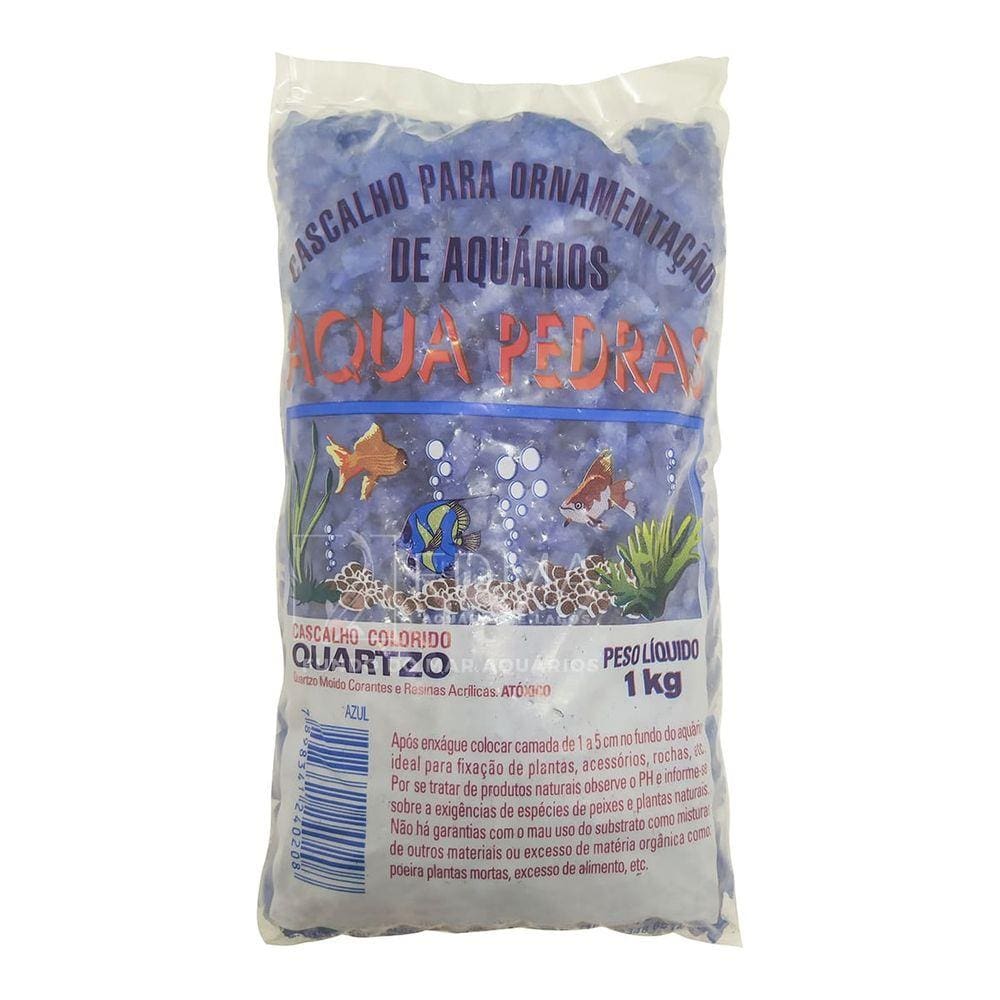 Cristal Quartzo Decoração Aquários e jardins Azul Escuro 1kg