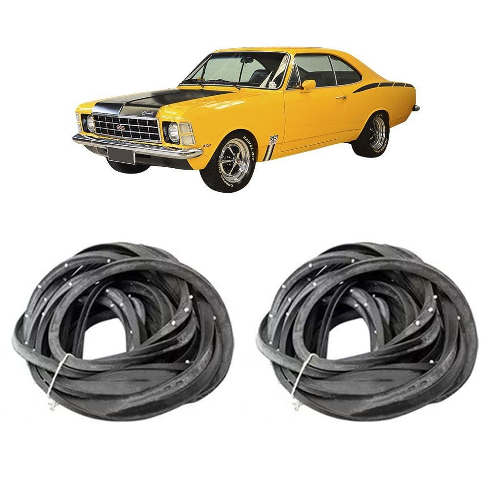 Par Kit Borracha Porta Opala 2 Portas Coupe Ss 1968 A 1992