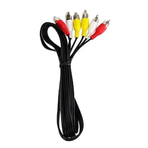 Cabo 1,5 M 3 Rca + 3 Rca Branco Vermelho Amarelo Áudio Vídeo