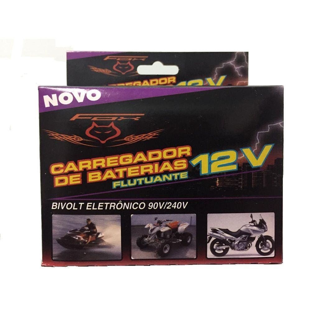 Carregador Bateria de Moto 12V Inteligente Flutuante Bivolt