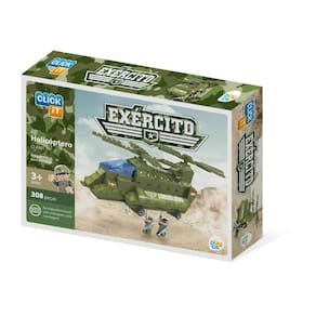 Brinquedo EXERCITO C/308 Blocos de Montar - Click It