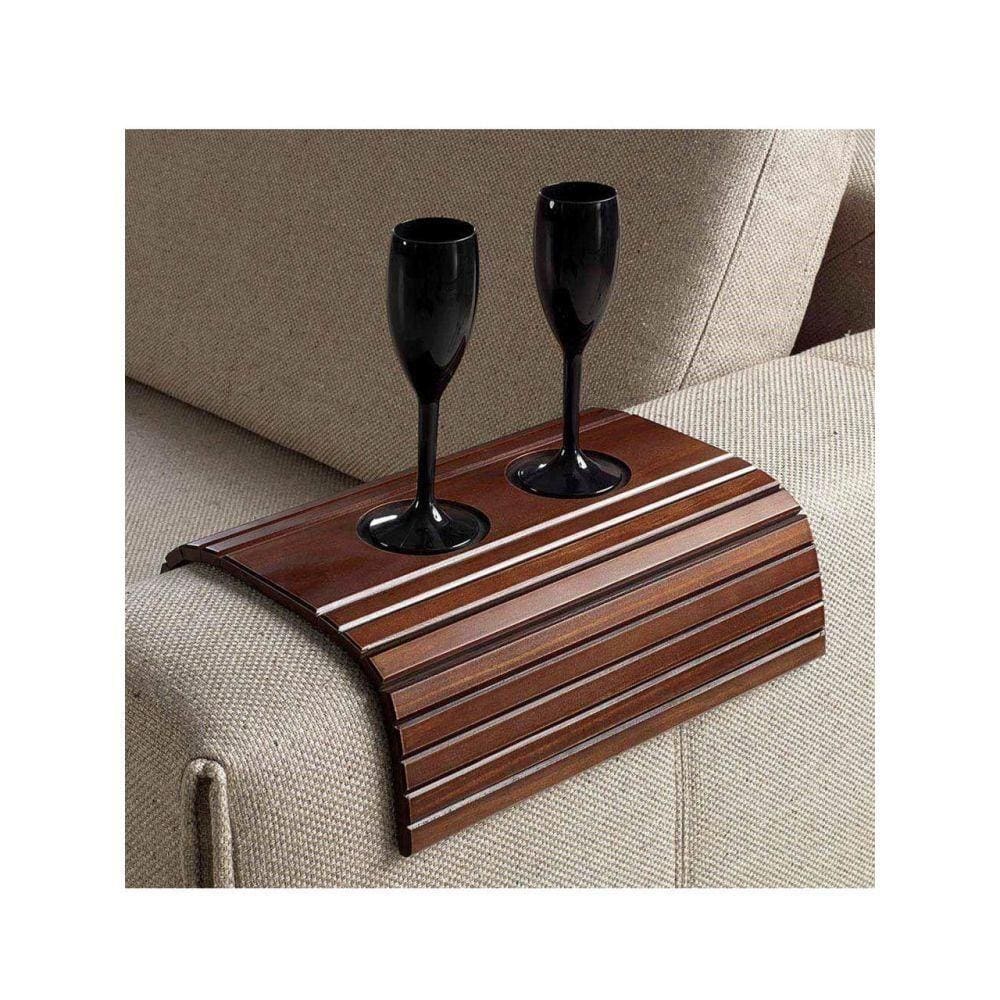 Kit Bandeja Esteira Para Braço De Sofá Com Porta Copos E Controle
