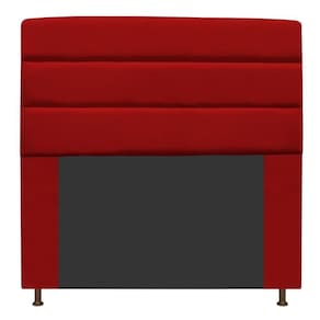 Cabeceira Estofada Turim 140cm Casal Suede Vermelho